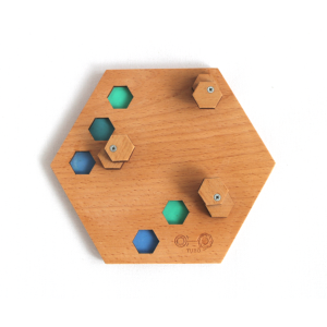base 00 - colored beech hexagonal TUBO style